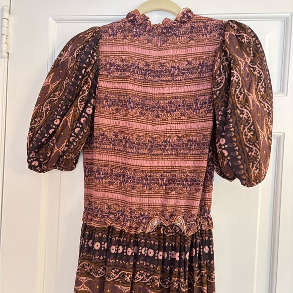 Anthropologie long smocked boho dress size Small Brand Othilia - Picture 4 of 5